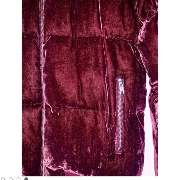 Revolve LPA Velvet Puffer Coat in Rust - Picture 4 of 6